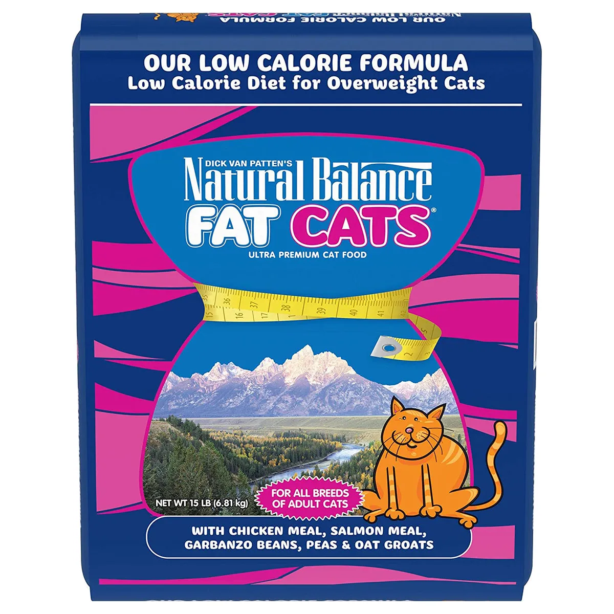 Natural Balance Fat Cats Low Calorie Chicken & Salmon Dry Cat Food 15lb