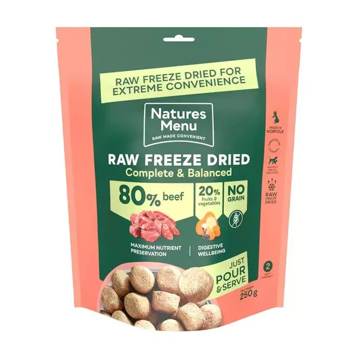 Natures Menu Raw Freeze Dried Complete and Balanced 80/20 Beef