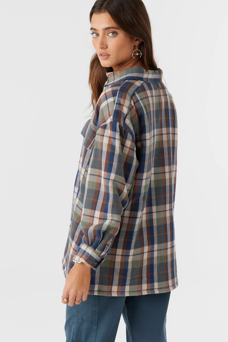 O'Neill CHANCE HIGH PILE LINDE JACKET - OIL GREEN