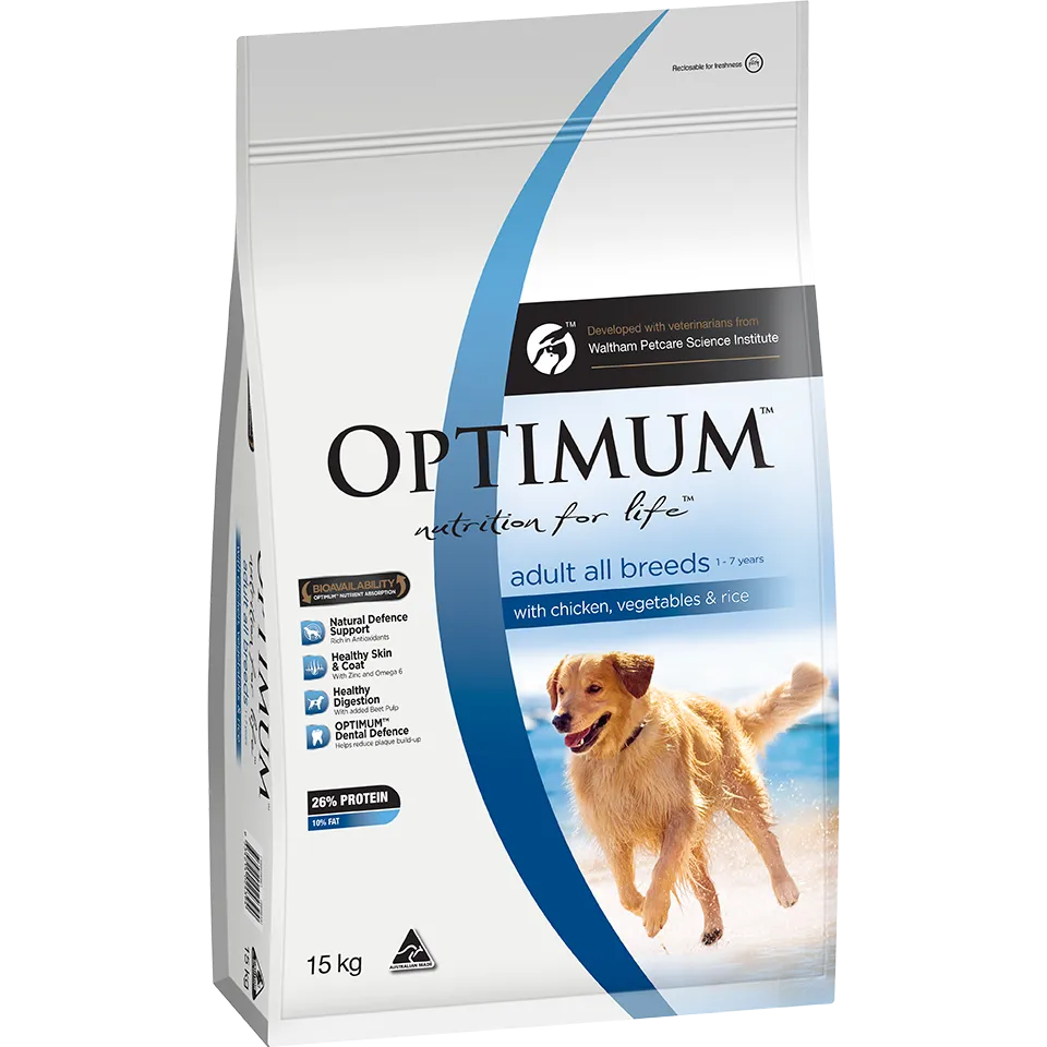 Optimum Adult Chicken, Vegetables & Rice Dry Dog Food