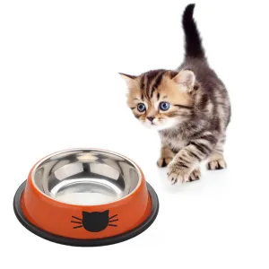 Pet Product Dog Cat Food Bowls Stainless Steel Anti-skid Dogs Cats Water Bowl Pets Drinking Feeding Bowls Tools Pet Supplies