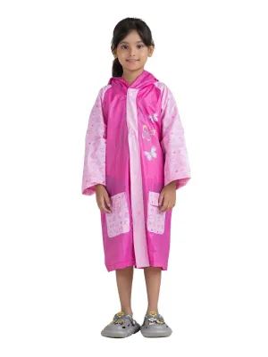 Pink Butterfly Raincoat for Girls