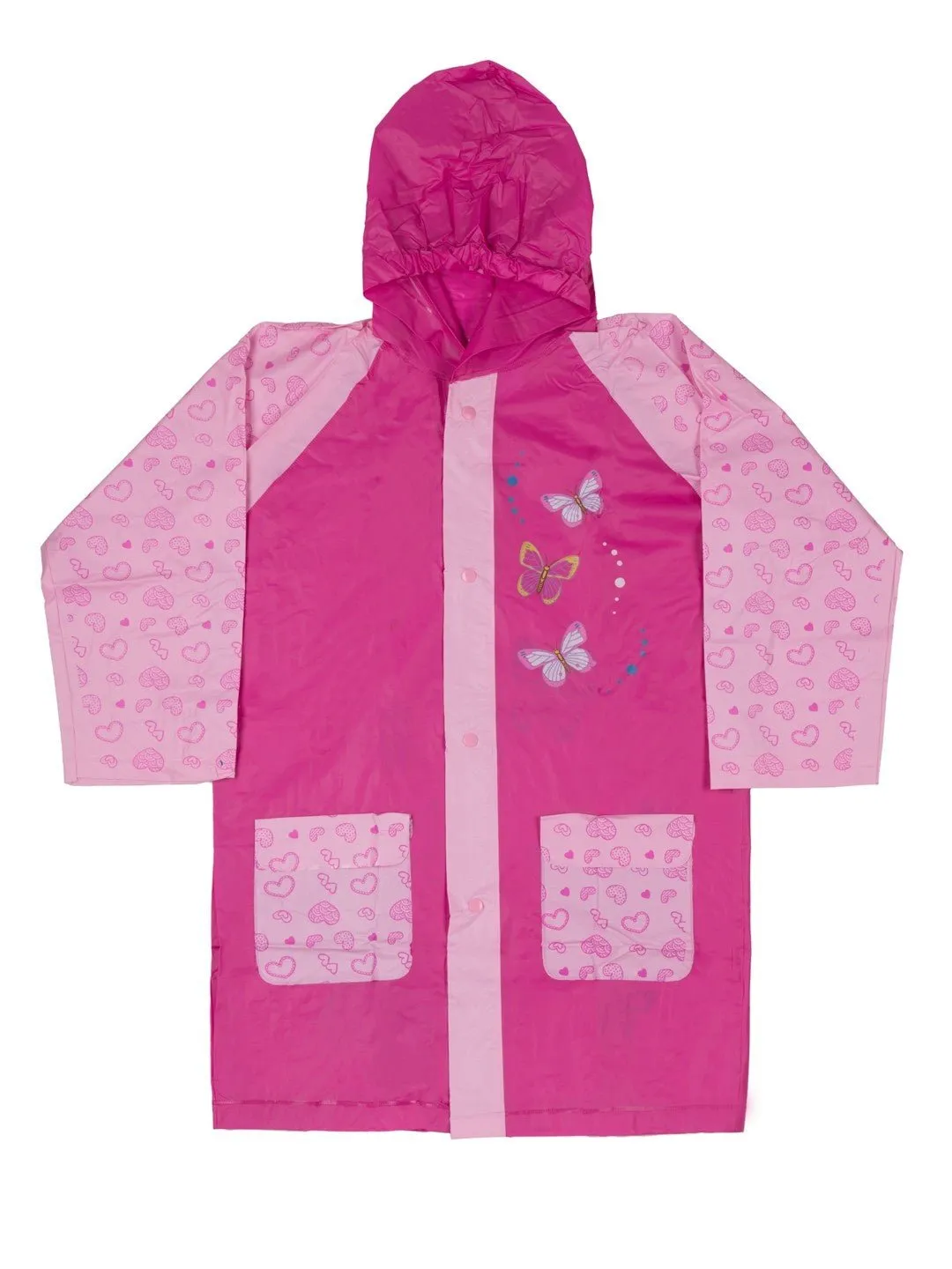 Pink Butterfly Raincoat for Girls