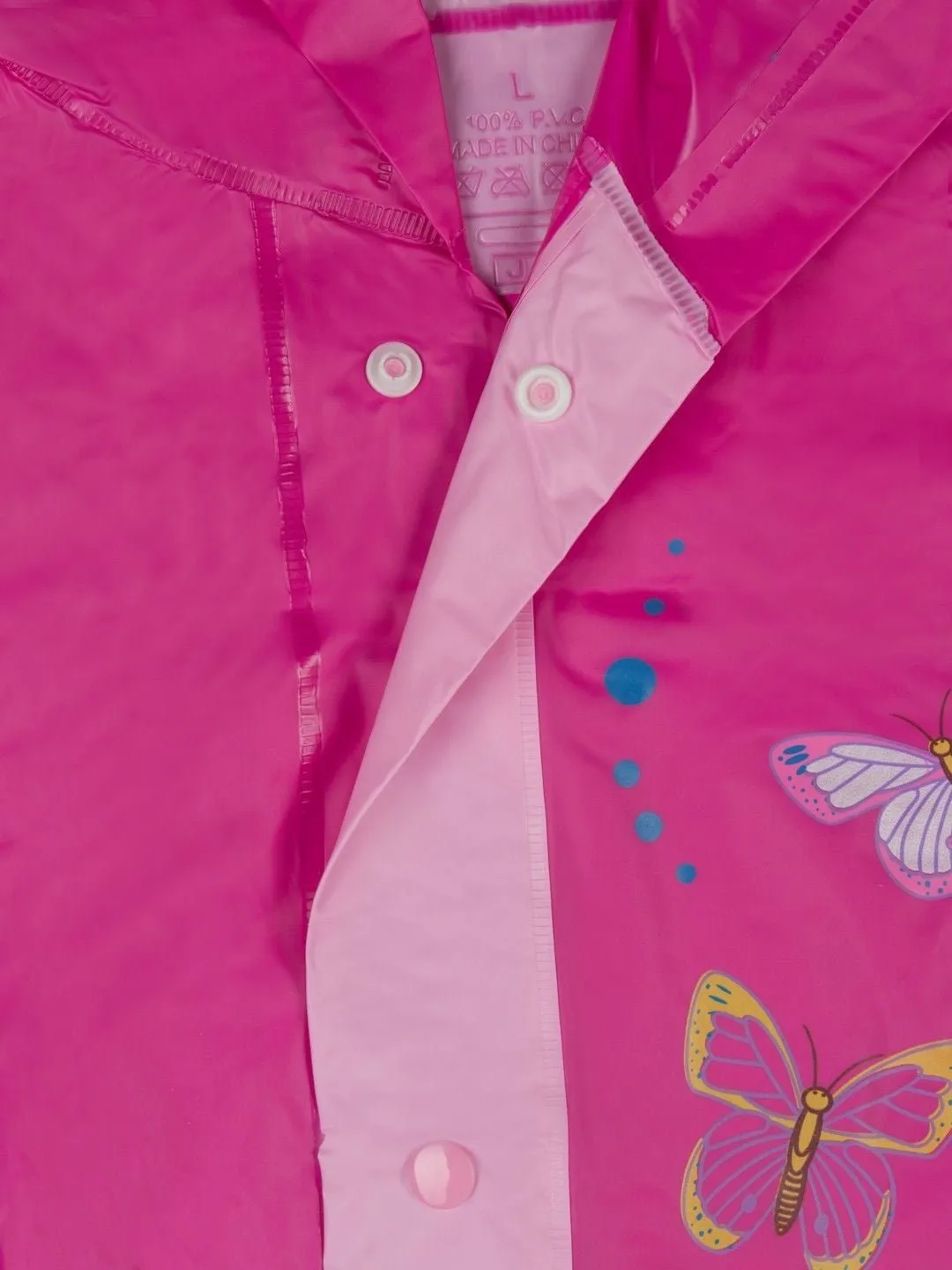 Pink Butterfly Raincoat for Girls