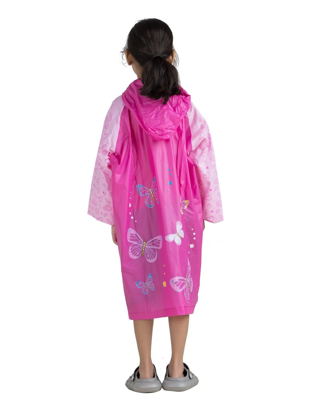 Pink Butterfly Raincoat for Girls