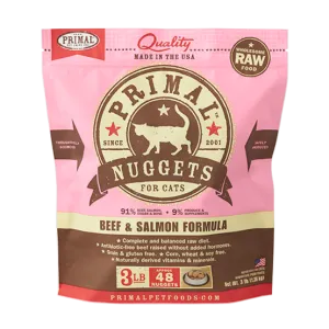 Primal Beef & Salmon Nuggets Frozen Cat Food