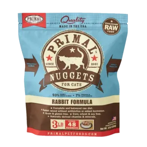 Primal Rabbit Nuggets Frozen Cat Food
