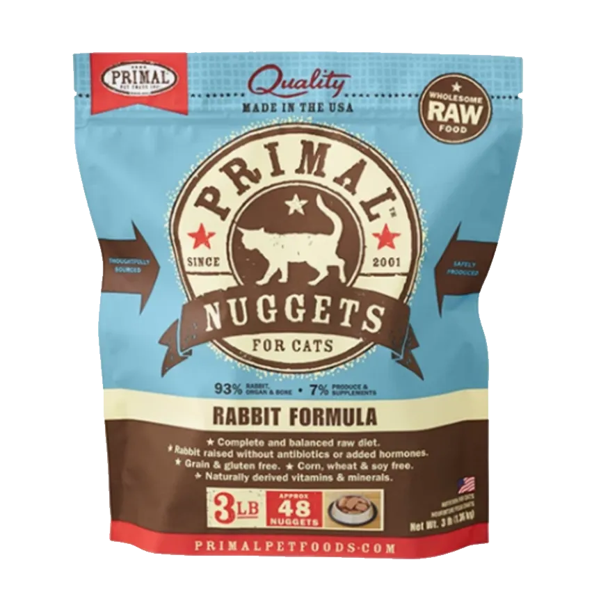 Primal Rabbit Nuggets Frozen Cat Food