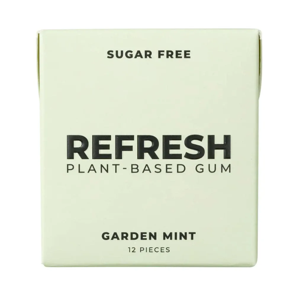 Refresh Gum - Garden Mint Sugar-Free Chewing Gum 12 PC - Pack of 12