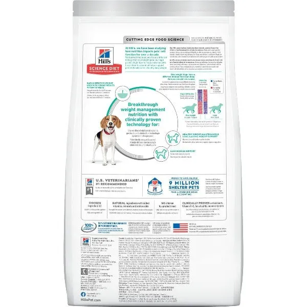 Science Diet Adult Perfect Weight Small Bites Chicken Recipe Dry Dog Food, 4lb