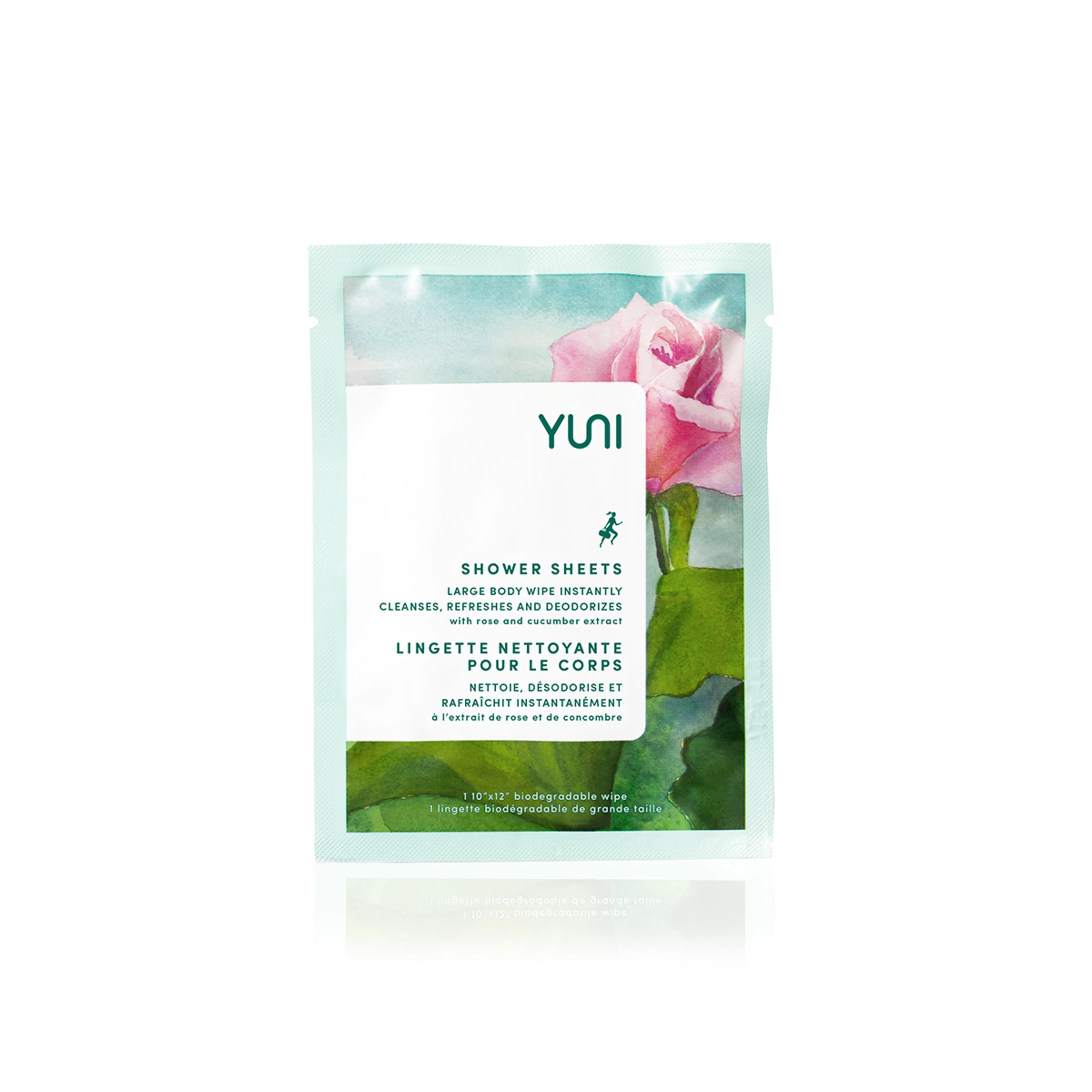 Shower Sheets Large Body Wipes with Rose & Cucumber