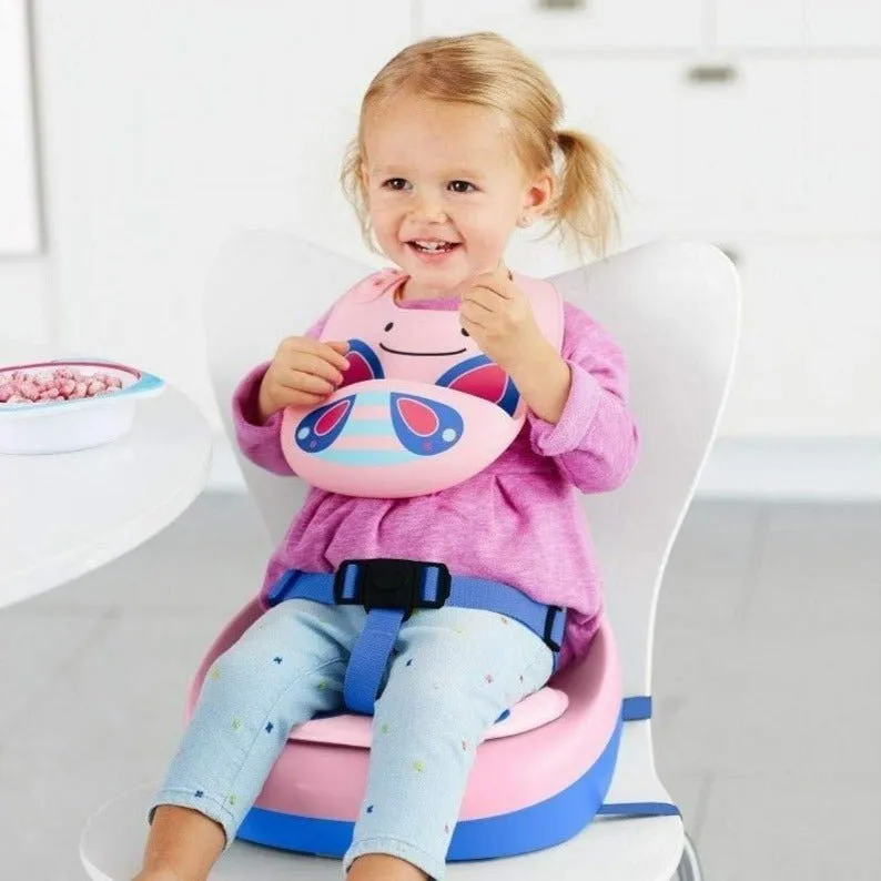 Skip Hop Zoo Fold & Go Silicone Bib- Butterfly