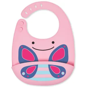 Skip Hop Zoo Fold & Go Silicone Bib- Butterfly