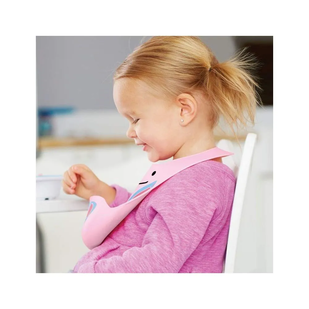 Skip Hop Zoo Fold & Go Silicone Bib- Butterfly