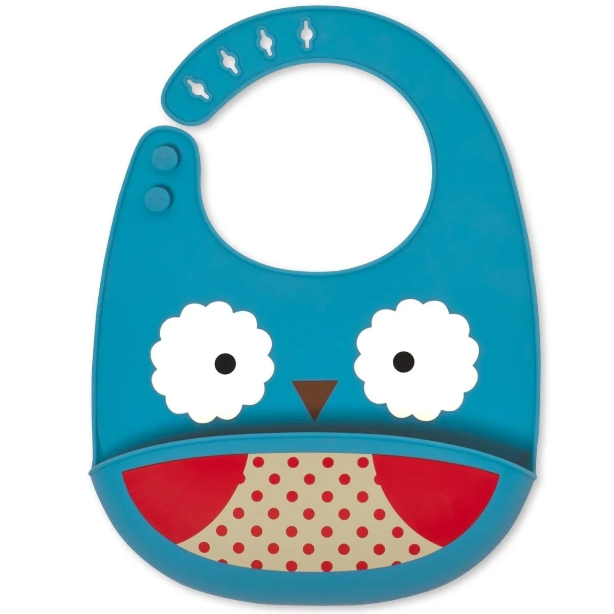 Skip Hop Zoo Fold & Go Silicone Bib- Owl
