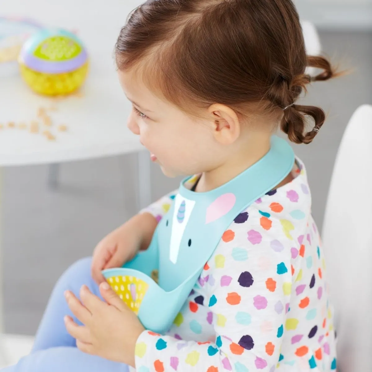 Skip Hop Zoo Fold & Go Silicone Bib - Unicorn