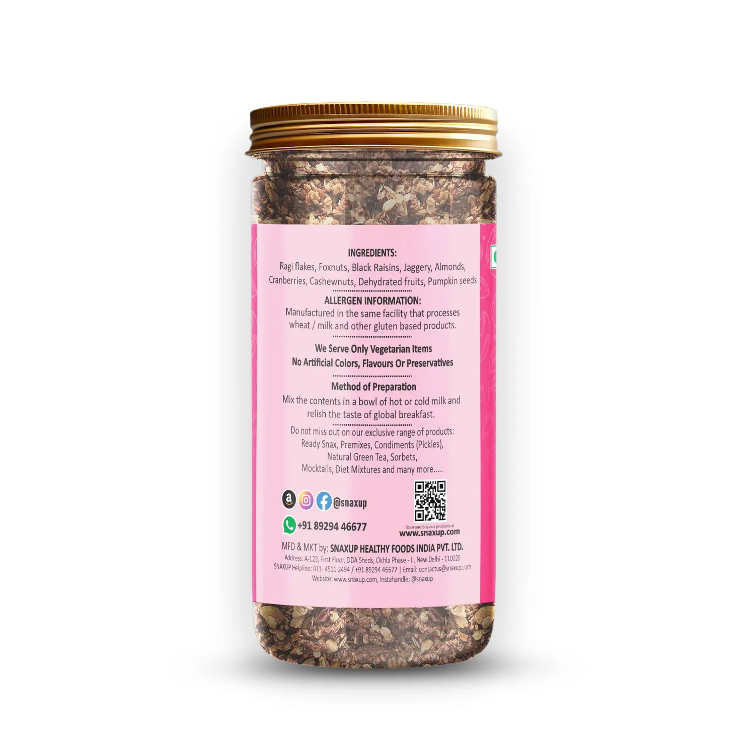 Snaxup Granola With Ragi Flakes