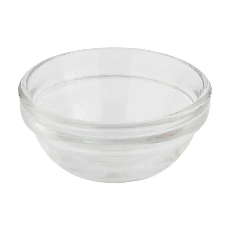 Stackable Bowls Clear Glass Tableware | Set of 6 | 3 x 2 inches | 75ml