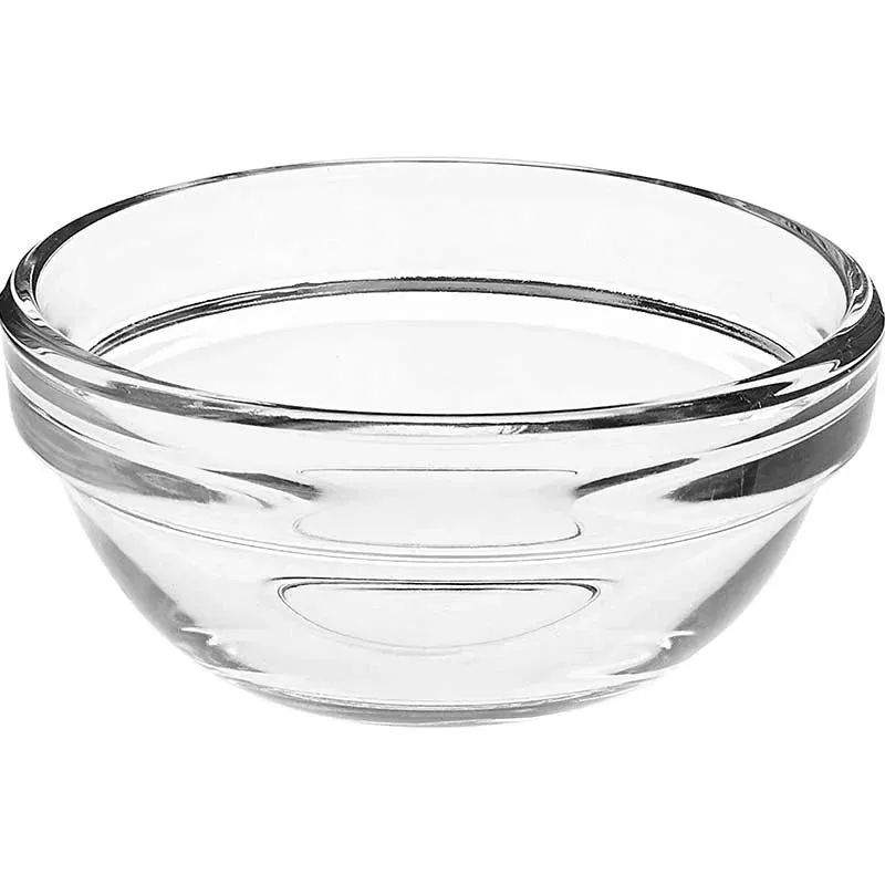 Stackable Bowls Clear Glass Tableware | Set of 6 | 3 x 2 inches | 75ml