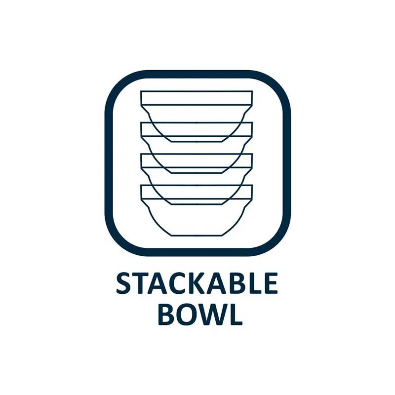 Stackable Bowls Clear Glass Tableware | Set of 6 | 3 x 2 inches | 75ml