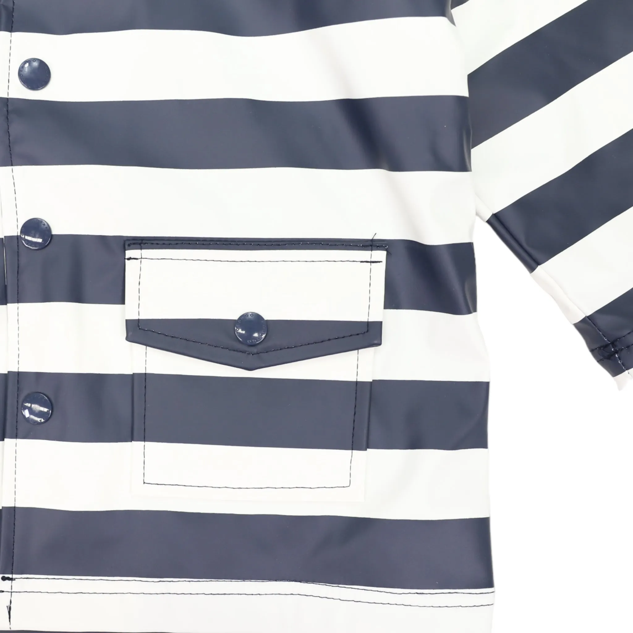 Striped Raincoat Navy Stripe