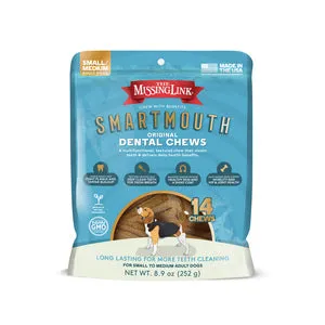 The Missing Link Smartmouth Dental Dog Chews, Small/Medium, 28-count
