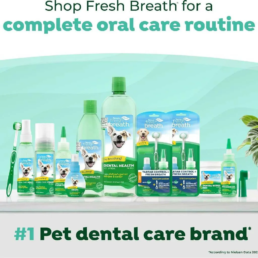 Tropiclean Fresh Breath Oral Car Clean Teeth Peanut Butter Flavored Gel for Dogs