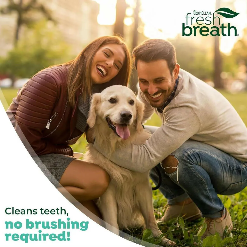 Tropiclean Fresh Breath Oral Car Clean Teeth Peanut Butter Flavored Gel for Dogs