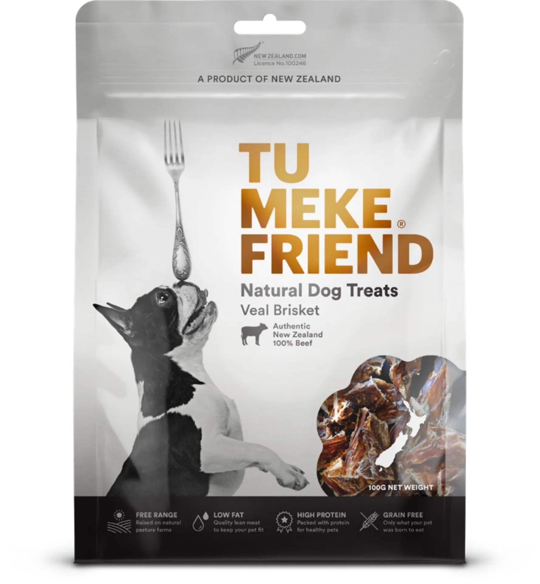Tu Meke Friend Veal Brisket Grain-Free Air-Dried Dog Treats 100g