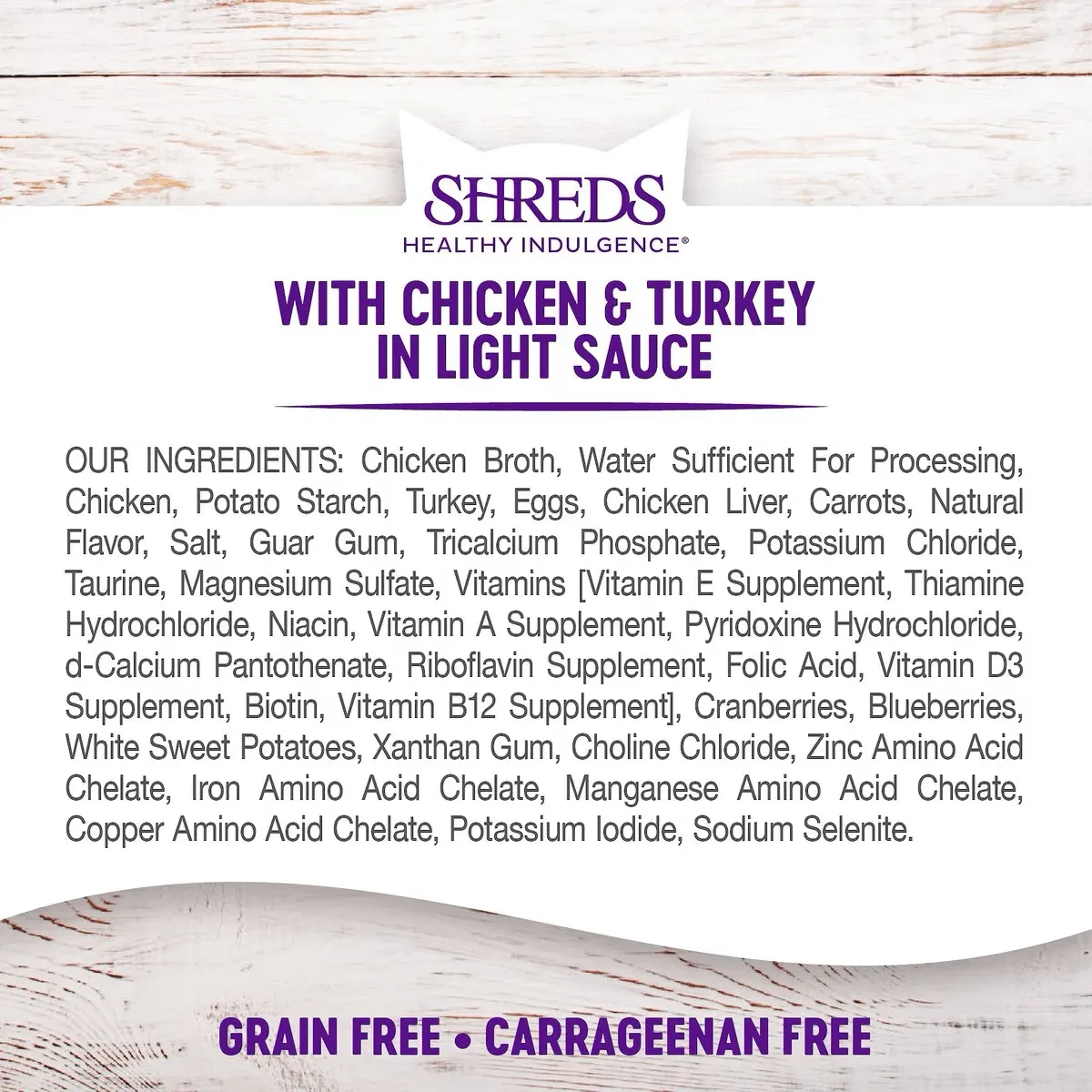 Wellness Healthy Indulgence Shreds Chicken & Turkey in Light Sauce Wet Cat Food