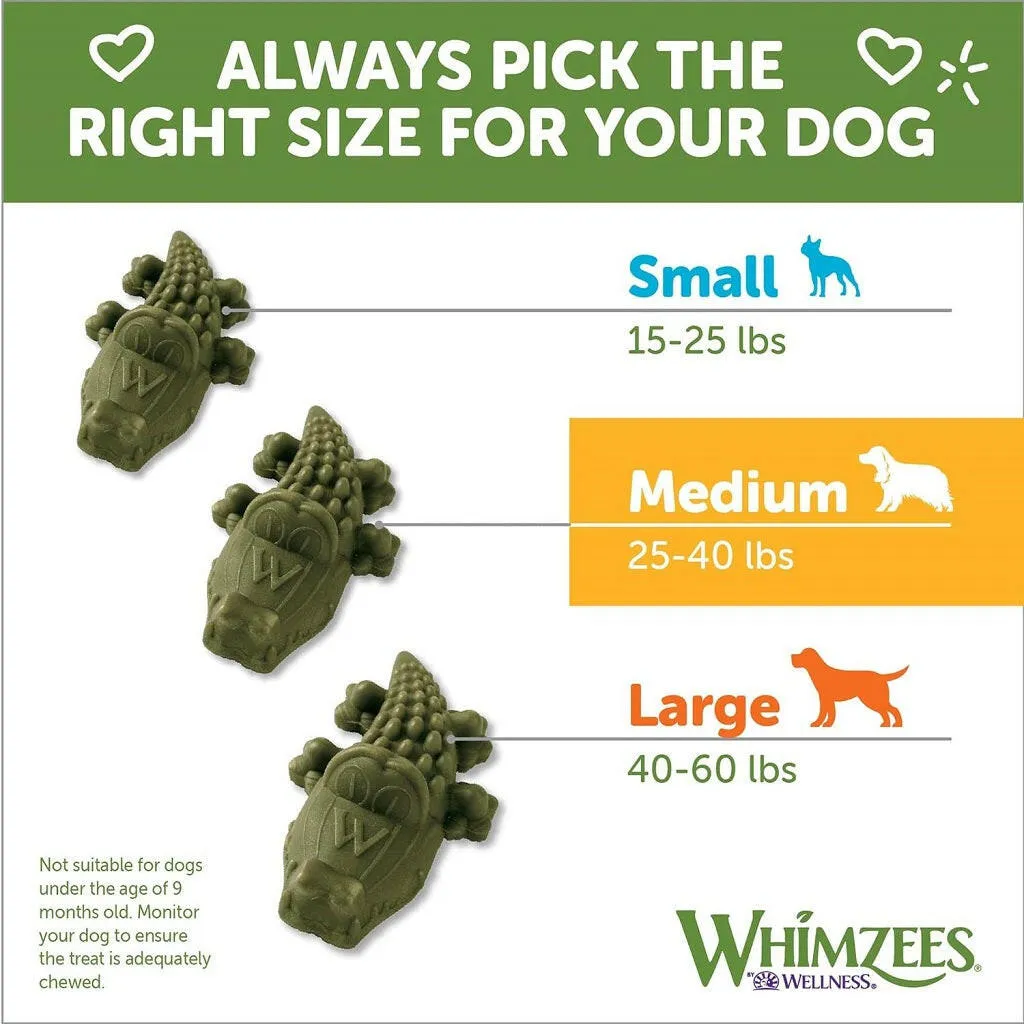 WHIMZEES by Wellness Alligator Natural Grain Free Dental Chews For Medium Dogs (12 pc)