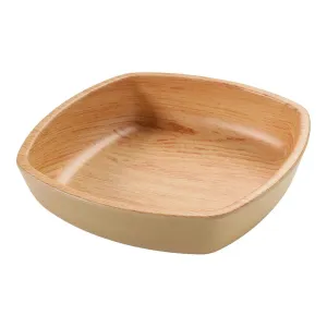 Yanco WD-2306 14 Oz Golden Oak Melamine Square Wooden Bowl, Pack of 36