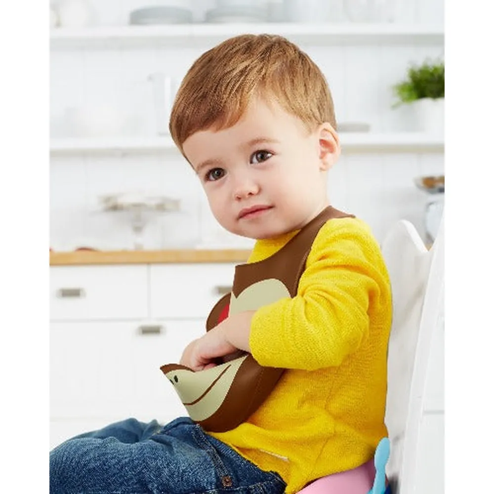 Zoo Fold & Go Silicone Bib
-Monkey
