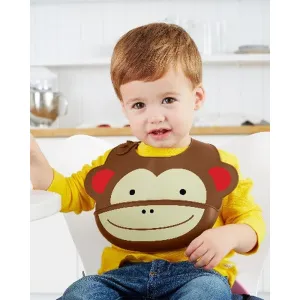 Zoo Fold & Go Silicone Bib
-Monkey